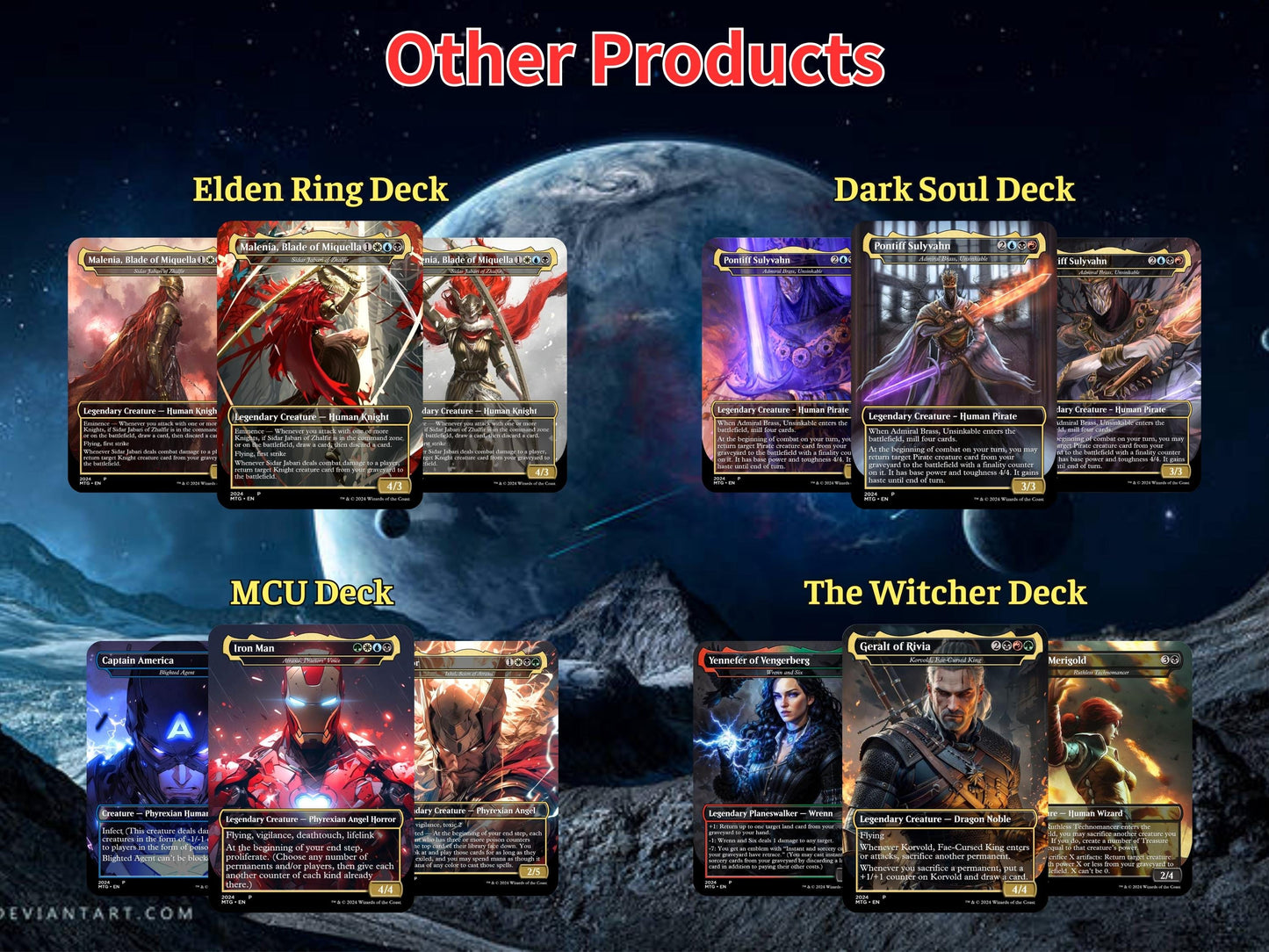 Alien Commander Deck • Alien Mtg Proxy Deck • Mtg Commander Deck • Custom MTG card • Magic The Gathering • Mtg Proxy Commander