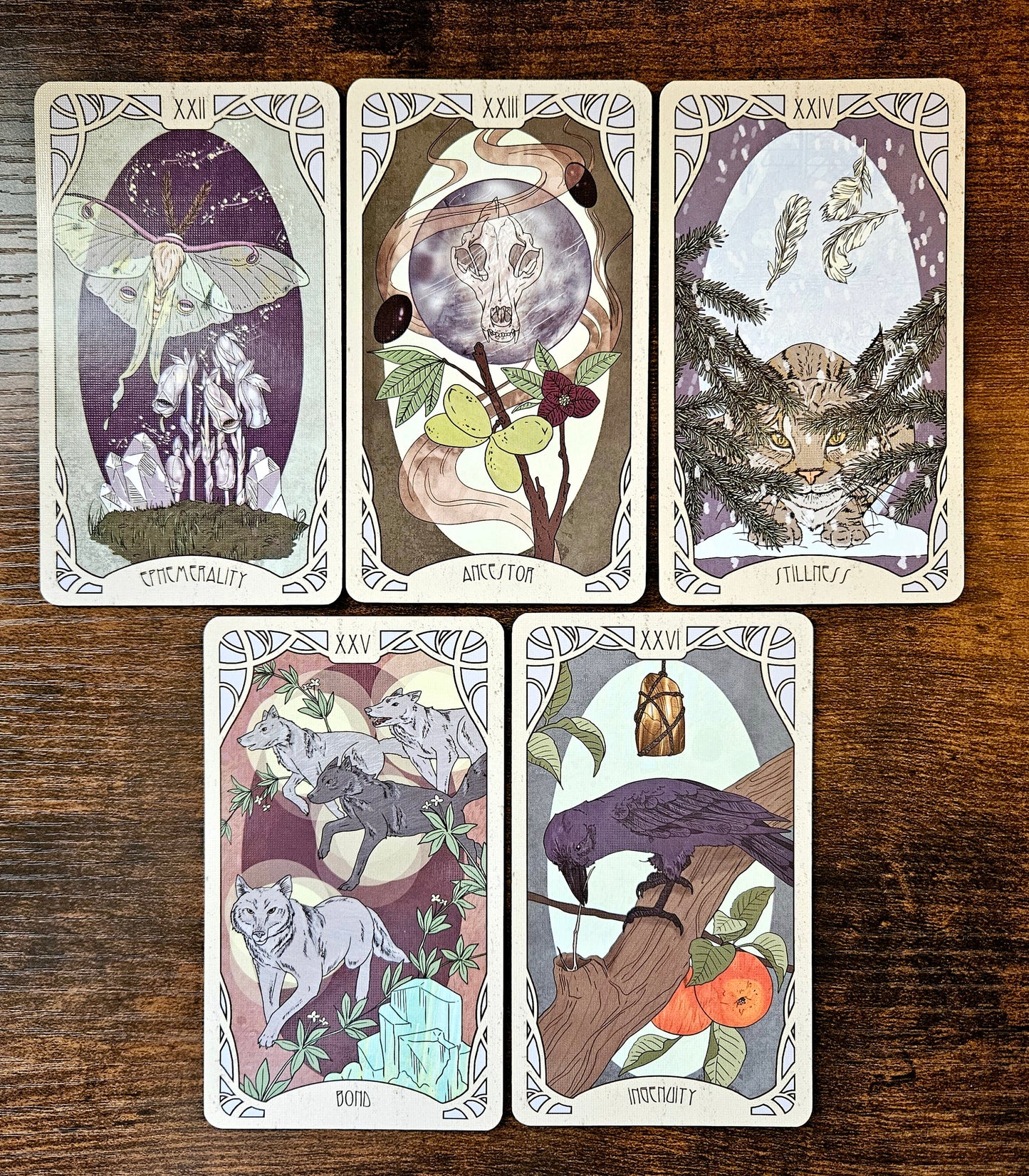 Forager's Daughter Tarot: Afterlight Edition Deck & Printed Guidebook, Deluxe Divination Set