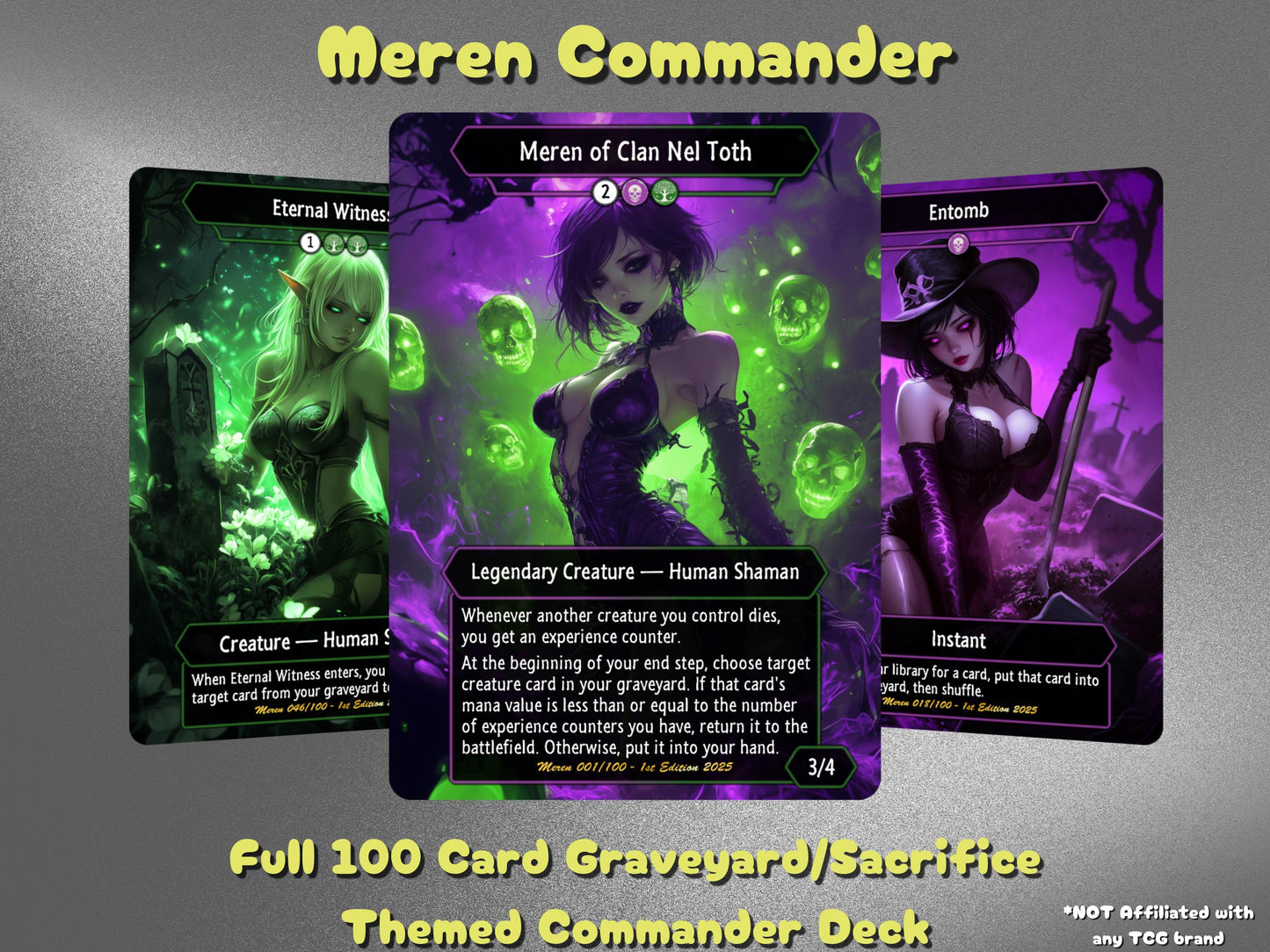 Meren Commander Graveyard Deck – Custom Cards for Casual Play
