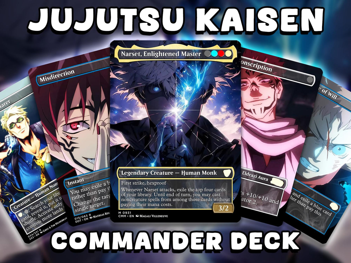 Jujutsu Kaisen EDH Commander Deck – Custom Anime-Inspired MTG Proxy Deck