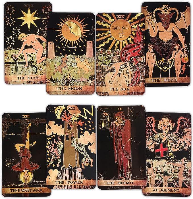 Tarot Cards, 78 Tarot Deck, Original Tarot Cards for Beginners and Experts with Guide Book and Gift Bag, Fortune Telling Game, Divination.