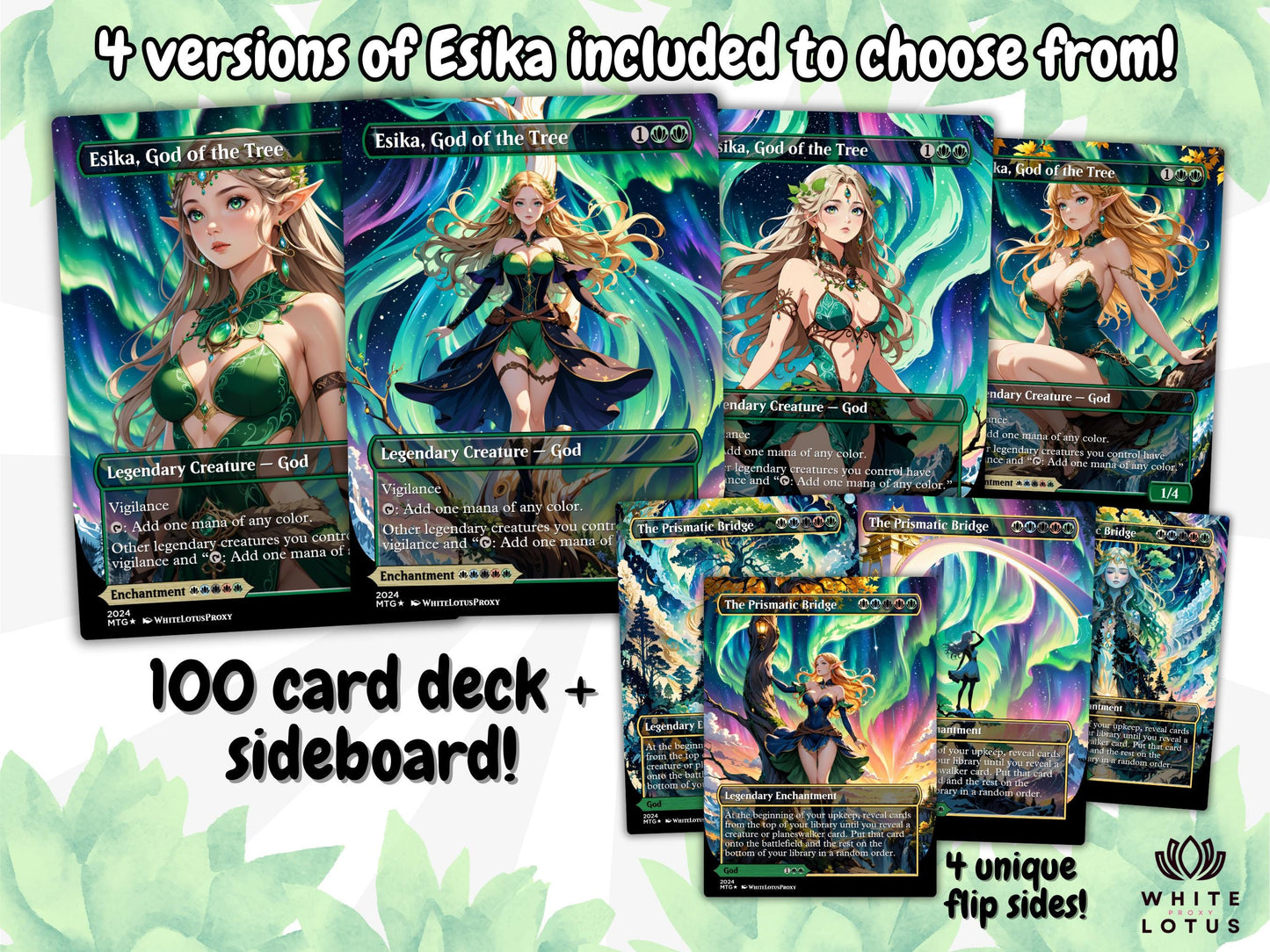 Esika God of the Tree Anime Waifu Proxy Commander Deck Custom Proxy EDH Superfriends English High Quality Cards