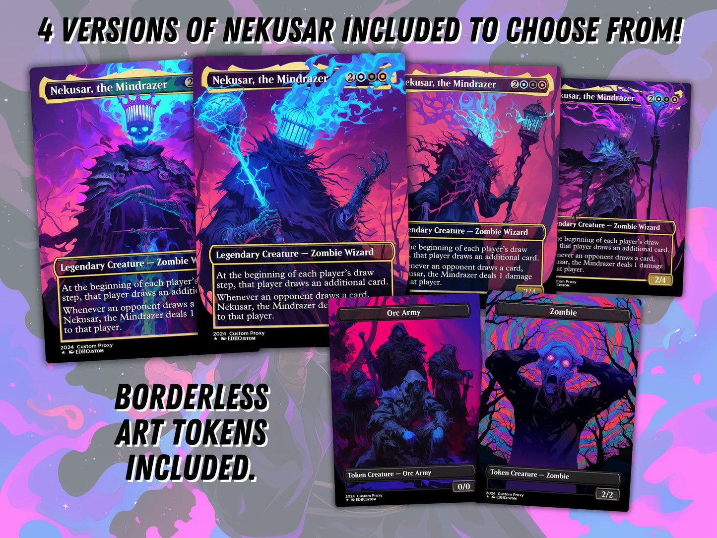 Nekusar Wheels Proxy Deck 100 Cards + Sideboard + Tokens | Premium Quality Custom MTG Proxies for EDH Commander
