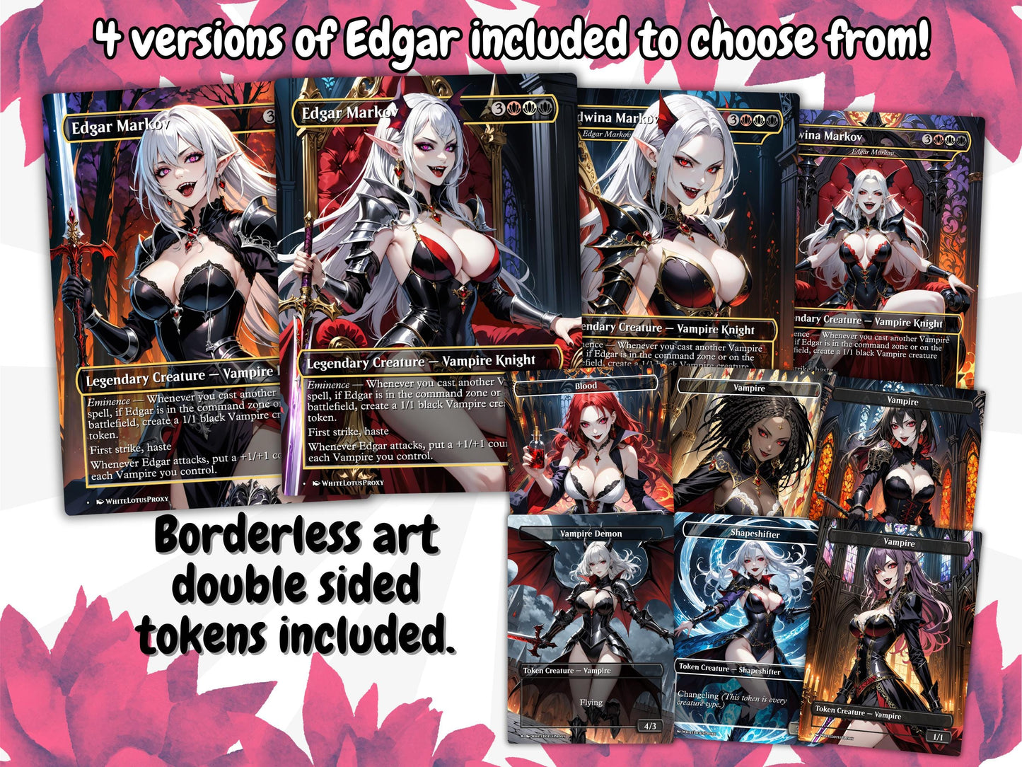 Vampire Tribal Anime Waifu Proxy Commander Deck Custom Proxy EDH High Quality Cards