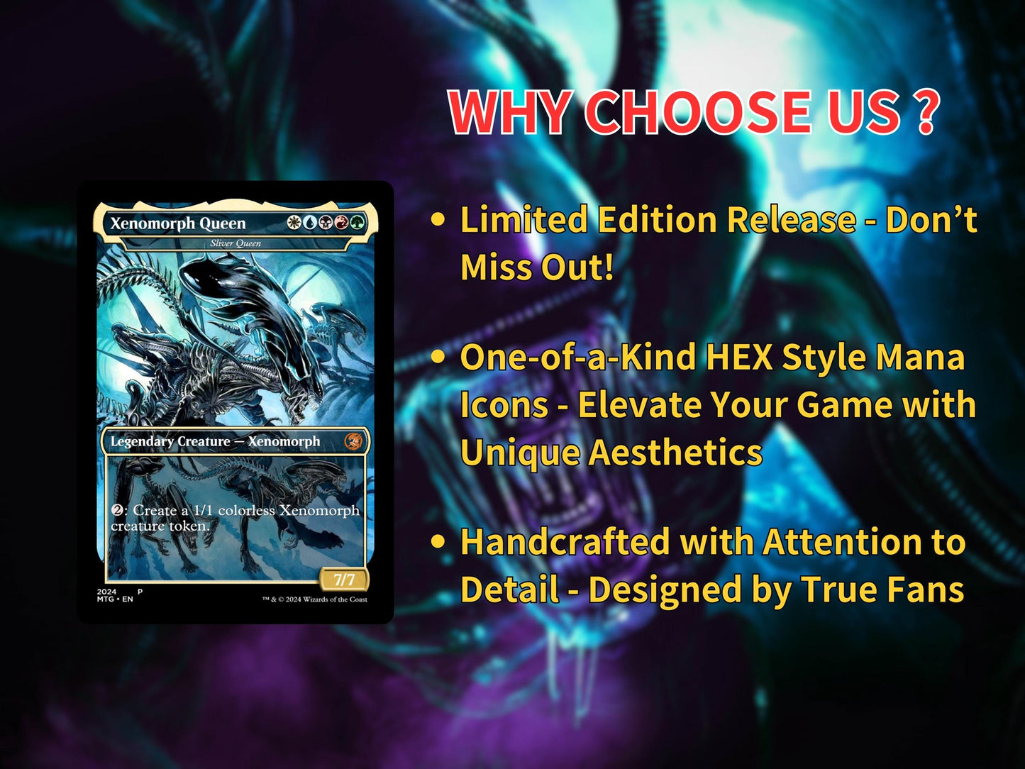 Alien Commander Deck • Alien Mtg Proxy Deck • Mtg Commander Deck • Custom MTG card • Magic The Gathering • Mtg Proxy Commander