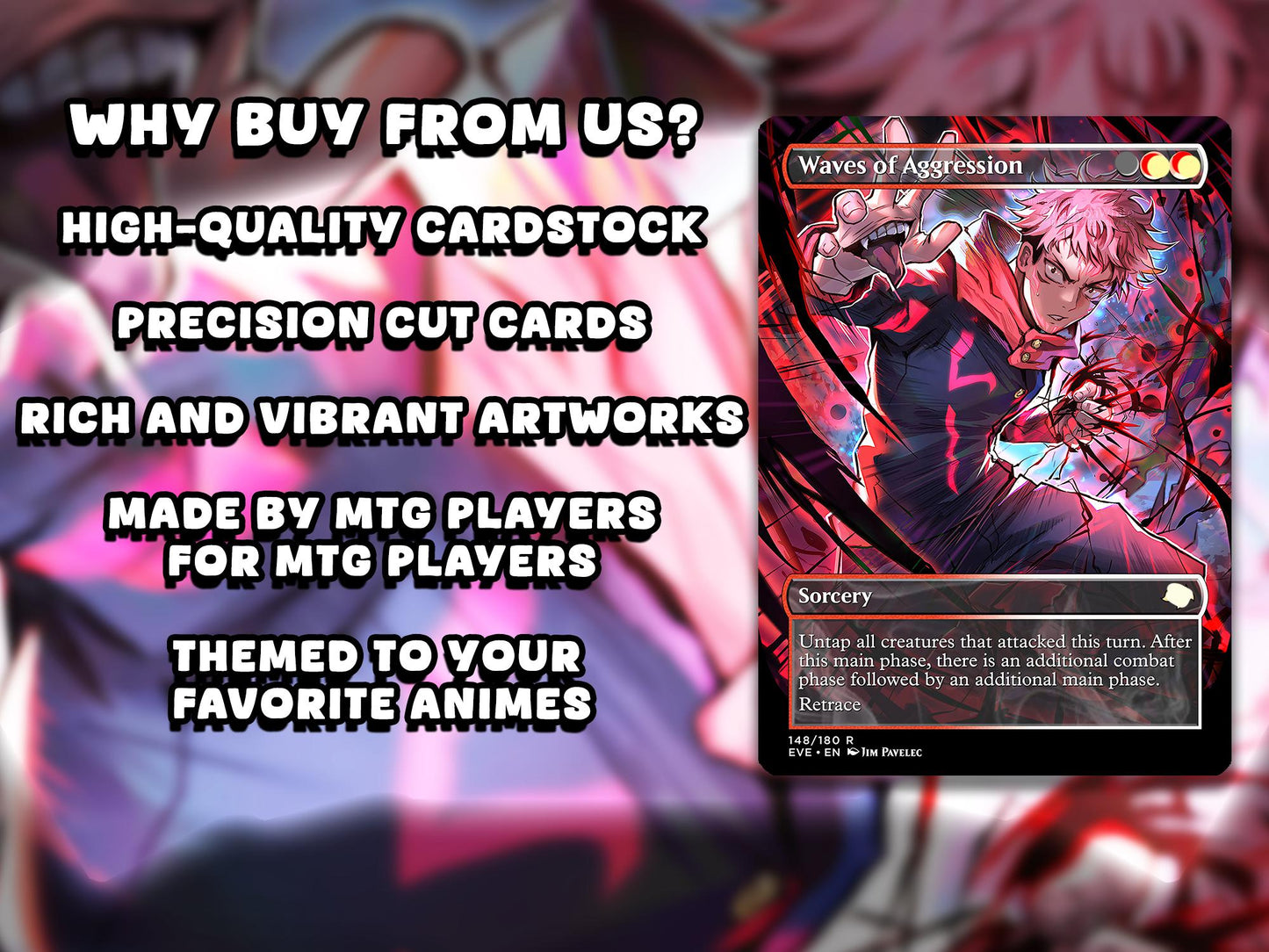 Jujutsu Kaisen EDH Commander Deck – Custom Anime-Inspired MTG Proxy Deck