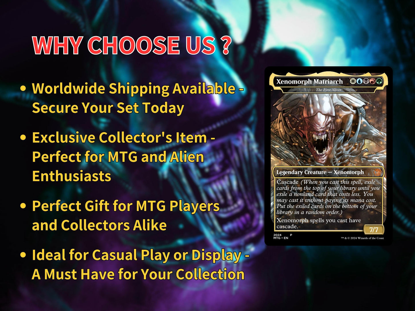 Alien Commander Deck • Alien Mtg Proxy Deck • Mtg Commander Deck • Custom MTG card • Magic The Gathering • Mtg Proxy Commander