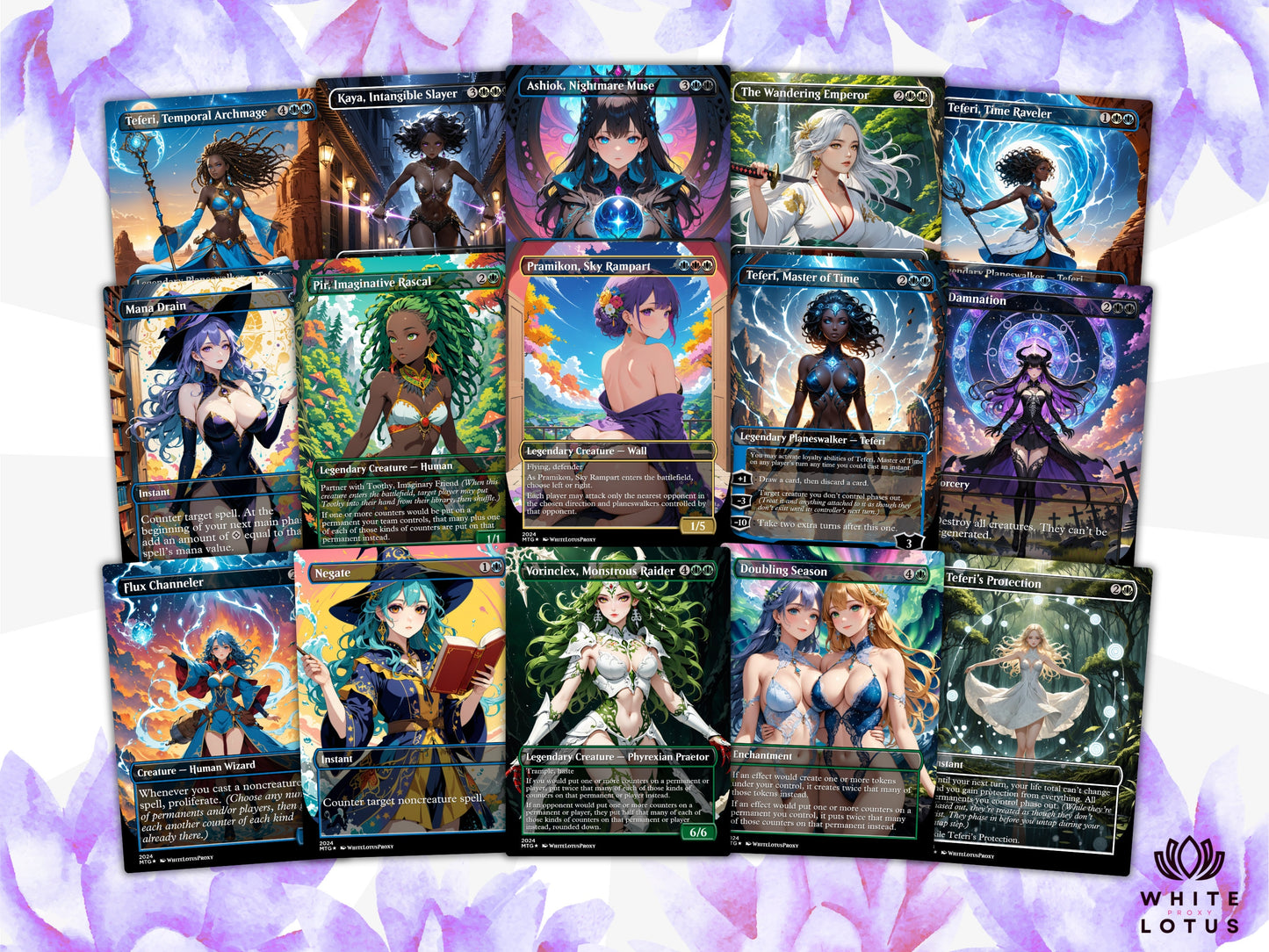 Atraxa SUPERFRIENDS Anime Waifu Proxy Commander Deck Custom Proxy EDH English High Quality Cards