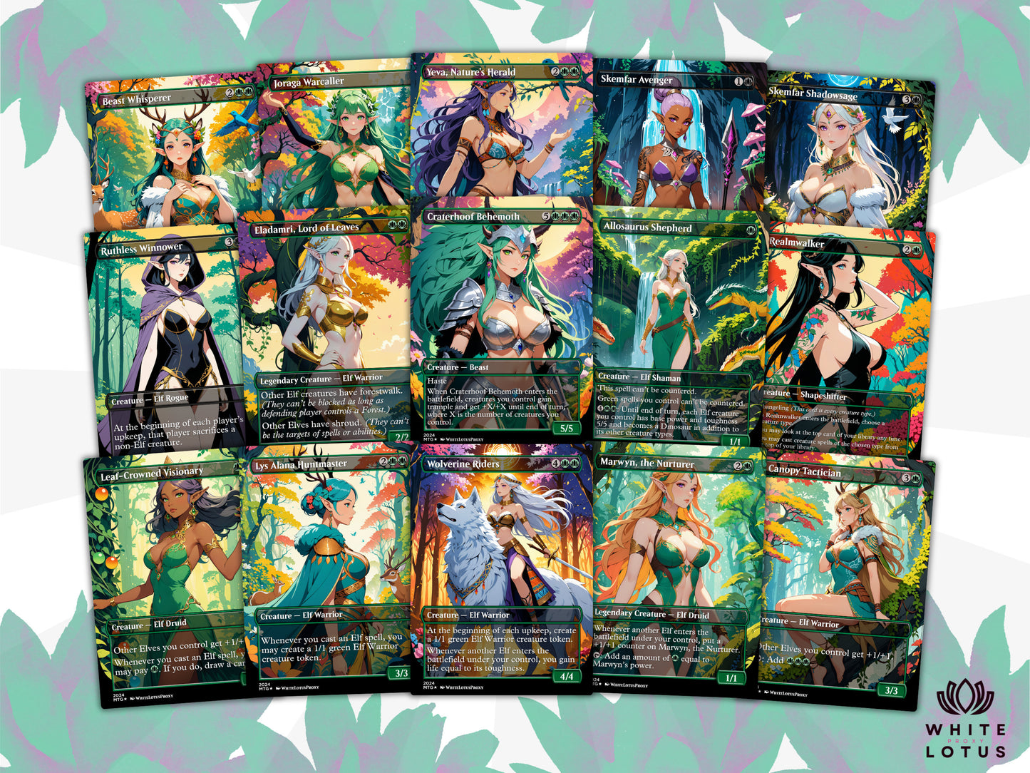 Lathril Blade of the Elves Anime Waifu Ready to Play Proxy Commander Deck Custom Proxy EDH Elf Tribal Elves High Quality Cards