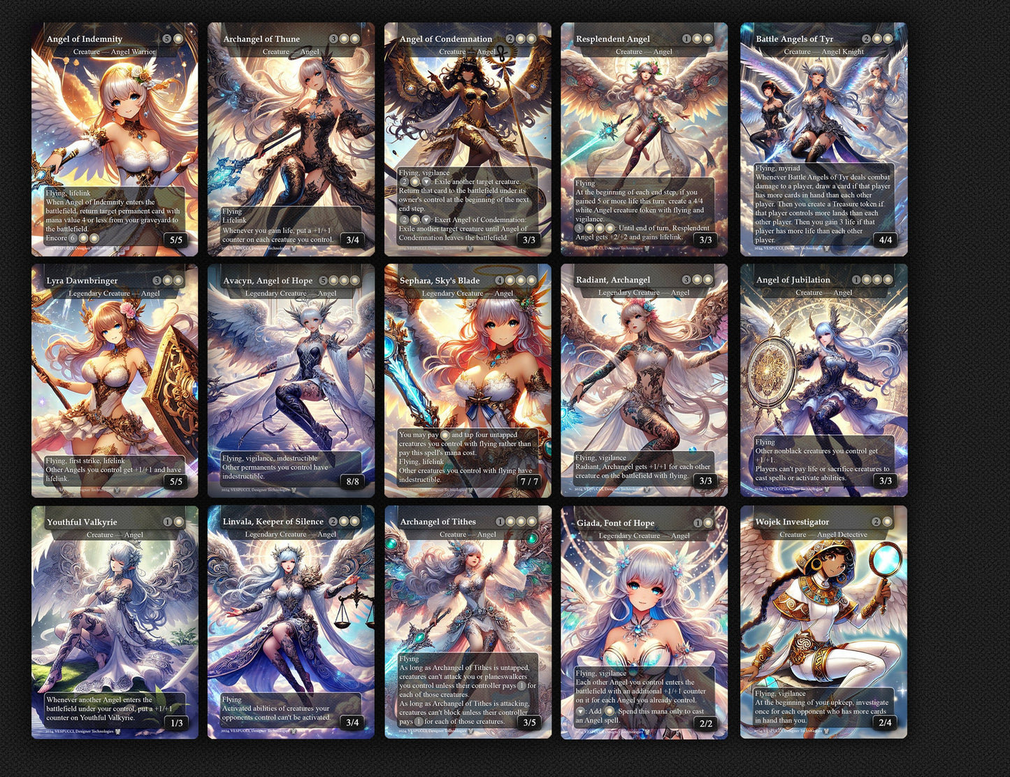 Edgar Markov Anime Style Waifu Tribal Commander Deck Special Edition Custom Proxy Deck Art For EDH High Quality Cards 108 Cards