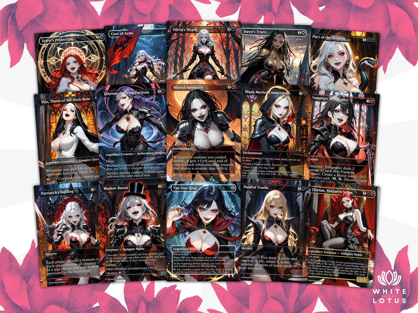 Vampire Tribal Anime Waifu Proxy Commander Deck Custom Proxy EDH High Quality Cards