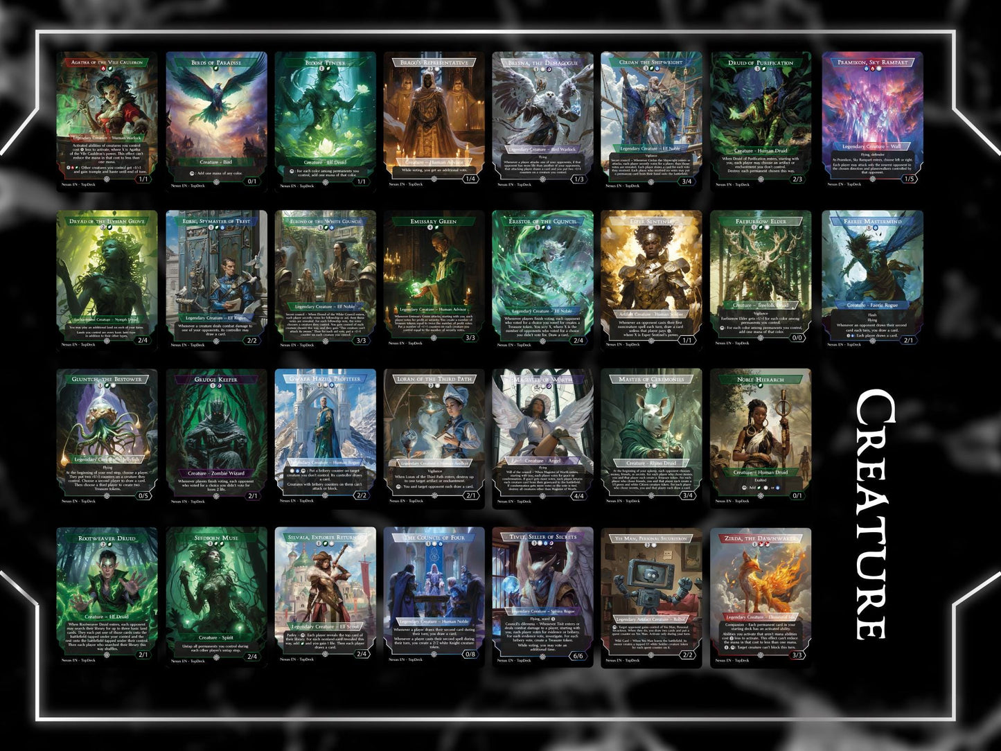 Kenrith Politics - Commander EDH Deck - With Tokens - MTG Full Proxy Deck, Altered Cards cEDH