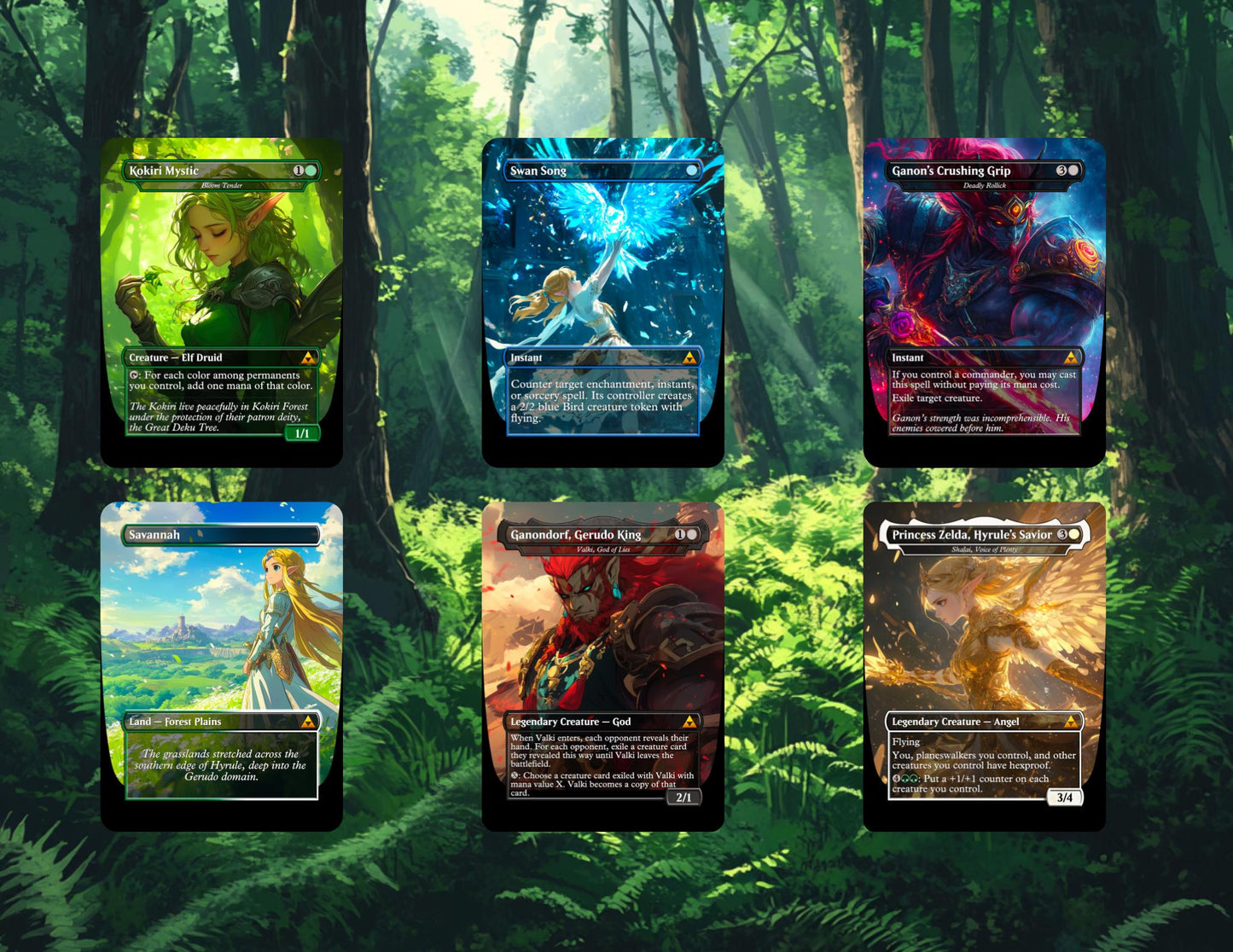 Saviors of Hyrule, 100 Card Proxy Zelda Themed Commander Deck, MTG EDH