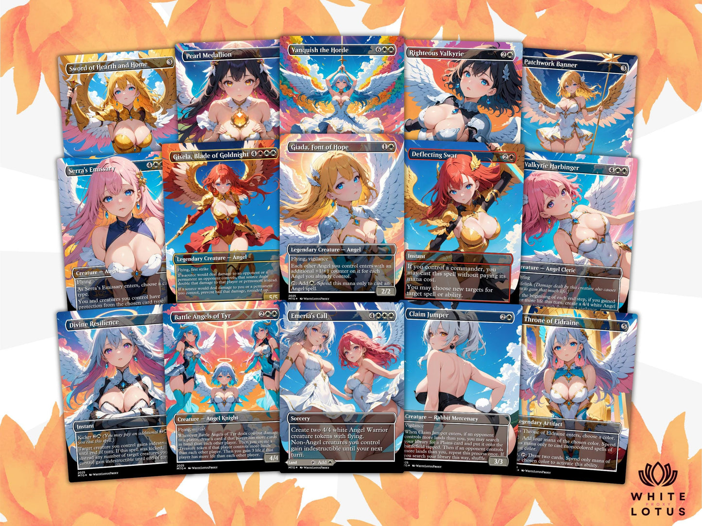 Aurelia Angels Extra Combats Anime Waifu Proxy Commander Deck Custom Proxy EDH Angel English High Quality Cards