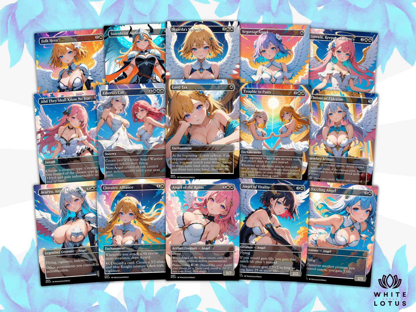 Giada Angels Anime Waifu Proxy Commander Deck Custom Proxy EDH Angel English High Quality C