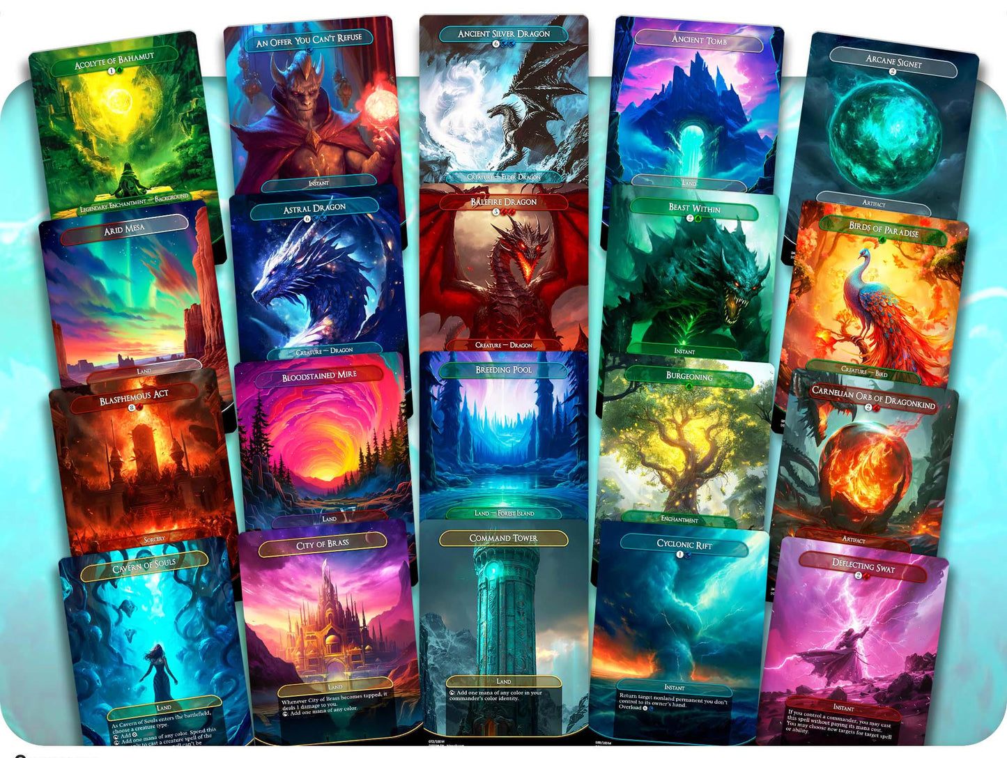 Miirym Dragon Tribal - 100 Proxy Cards - Commander EDH Deck - High Quality Altered Cards - Full ManaFlame Deck
