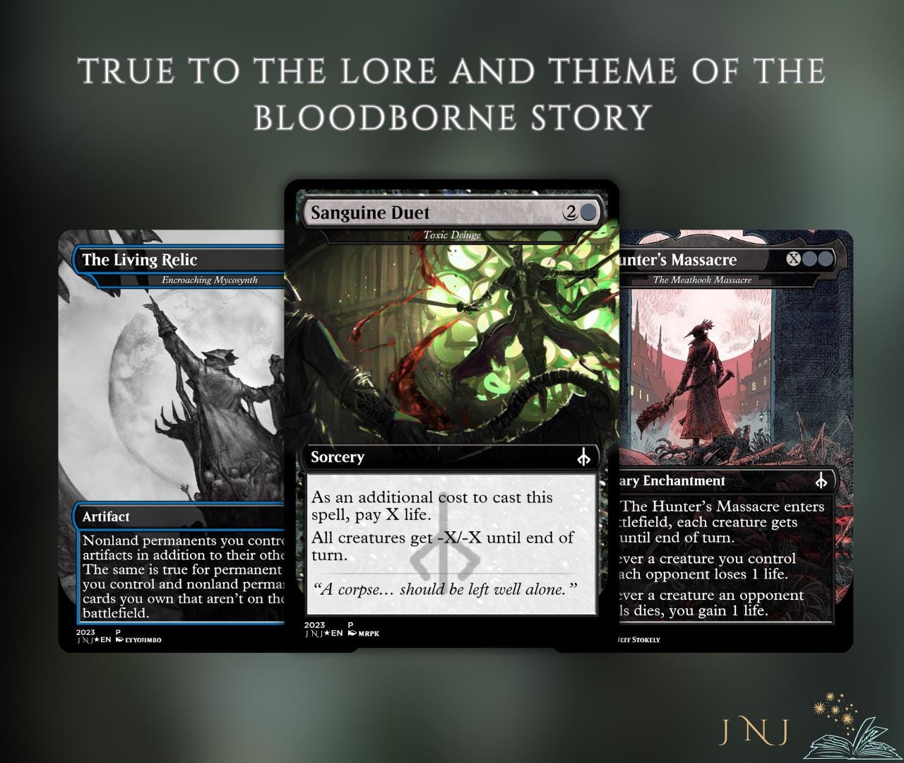 Bloodborne Themed Commander Deck Proxies, Aristocrat/Artifact Combo, 120+ Unique Cards, Quality Custom Card Proxy Replicas for Commander EDH