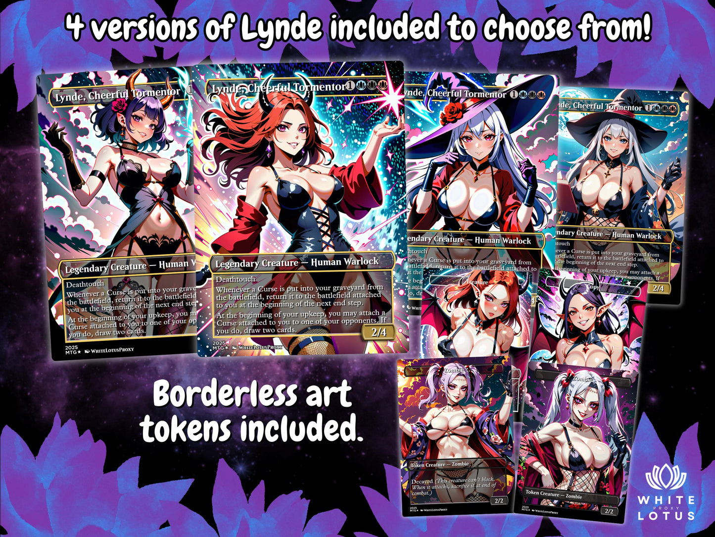 Curse Tribal Anime Waifu Ready to Play Proxy Commander Deck Custom Proxy EDH Curse Tribal English High Quality Cards