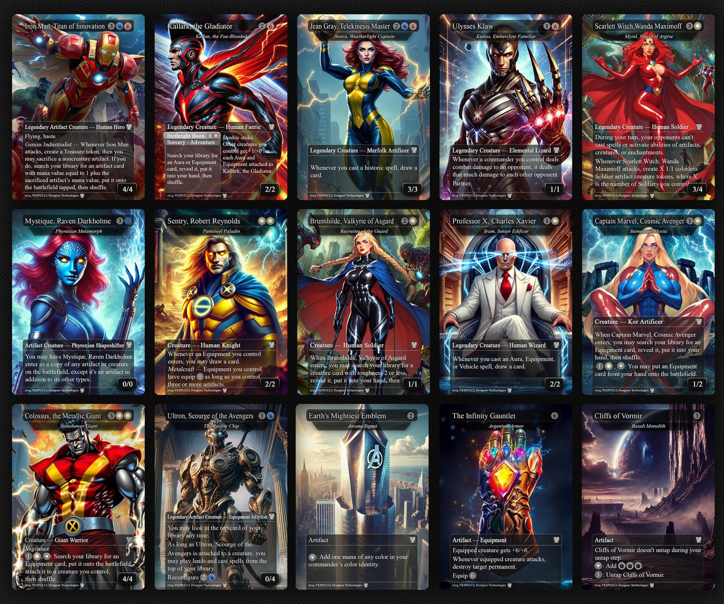 Captain America EDH Deck, 113 Cards, 13 Sideboard, Includes all major characters, Captain America Equipment Deck, Custom Proxies