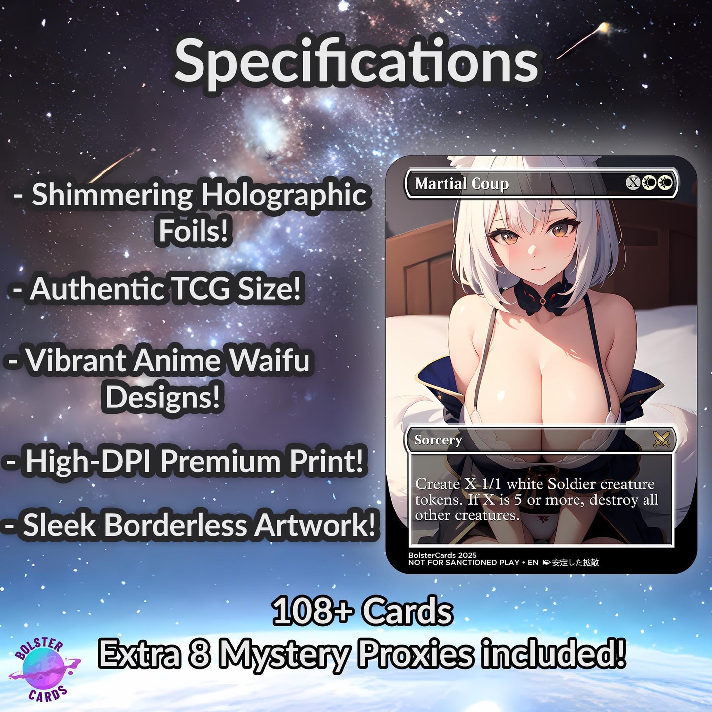 Orzhov Token Anime Style Waifu Tribal Commander Deck Special Edition Custom Proxy Deck Art For EDH High Quality Cards 108 Cards