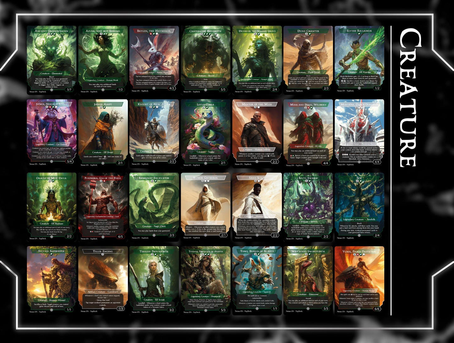 Hazezon Desert - Commander EDH Deck - With Tokens - MTG Full Proxy Deck, Altered Cards cEDH