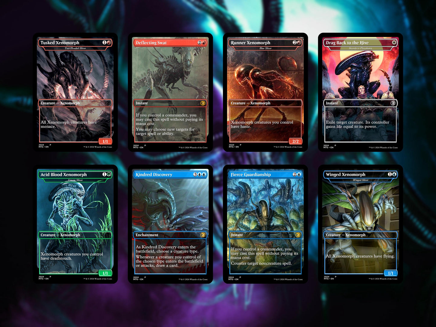 Alien Commander Deck • Alien Mtg Proxy Deck • Mtg Commander Deck • Custom MTG card • Magic The Gathering • Mtg Proxy Commander