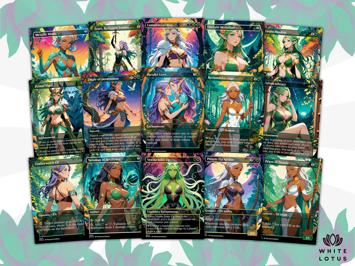 Lathril Blade of the Elves Anime Waifu Ready to Play Proxy Commander Deck Custom Proxy EDH Elf Tribal Elves High Quality Cards