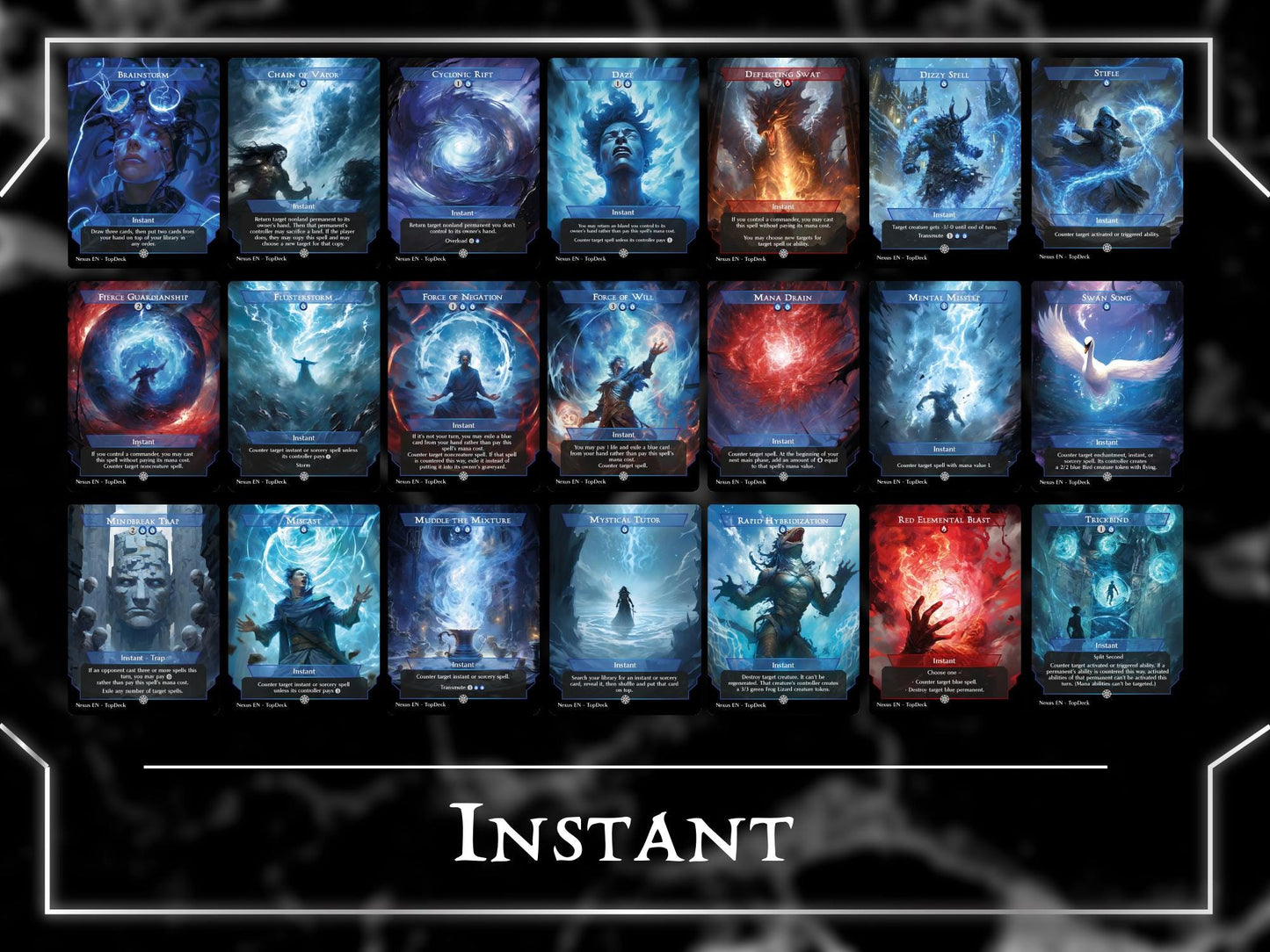 Niv-Mizzet Spellslinger - Commander EDH Deck - With Tokens - MTG Full Proxy Deck, Altered Cards cEDH