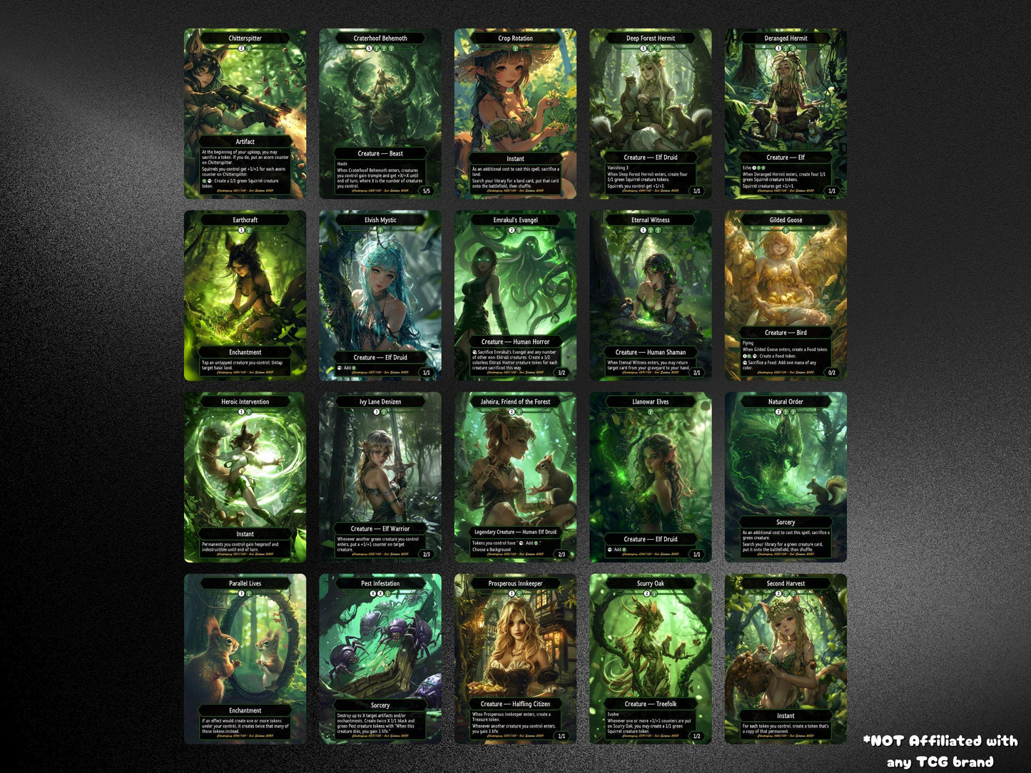 Chatterfang Commander Squirrel Deck – Custom Cards for Casual Play