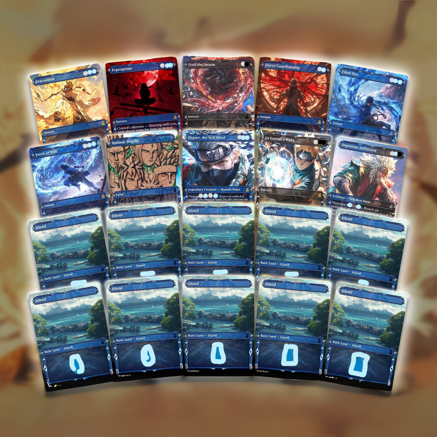 Naruto Ninja Commander Deck – Yuriko Reimagined | Fast & Sneaky Ninjutsu EDH Proxy
