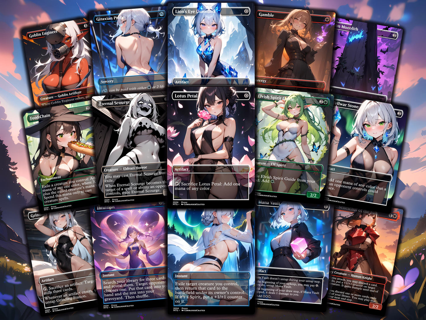Flubs Commander Deck Flubs, the Fool CEDH Custom MTG Cards, Proxy Cards, Complete EDH Deck, Premium Quality