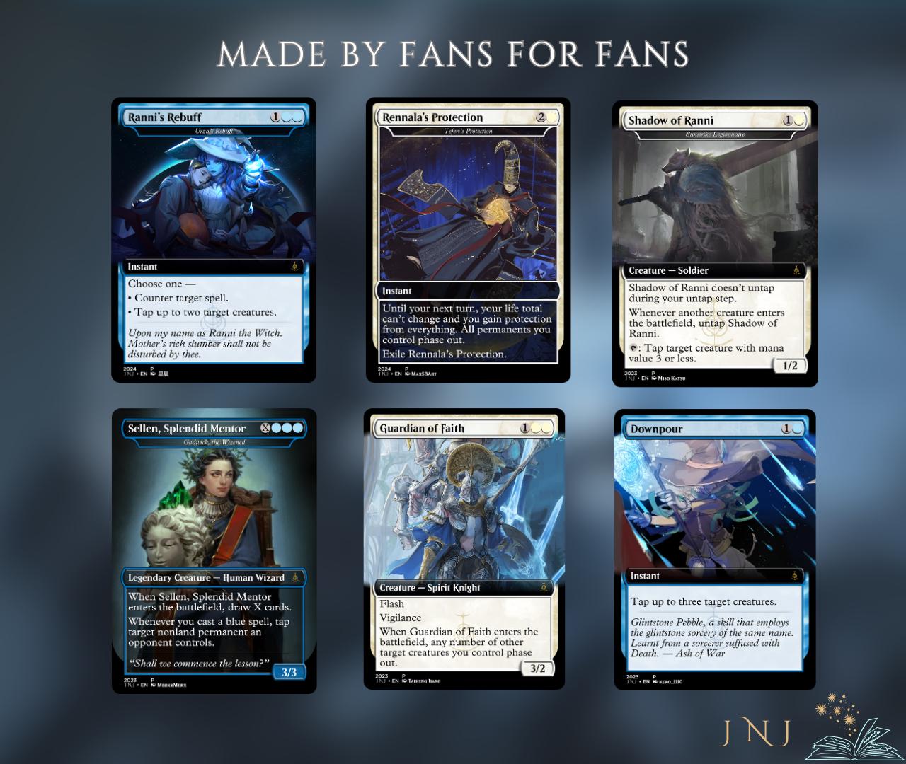 Elden Ring Themed Proxy Dual-Commander Deck, Azorius Control/Voltron, 100+ Unique Cards.