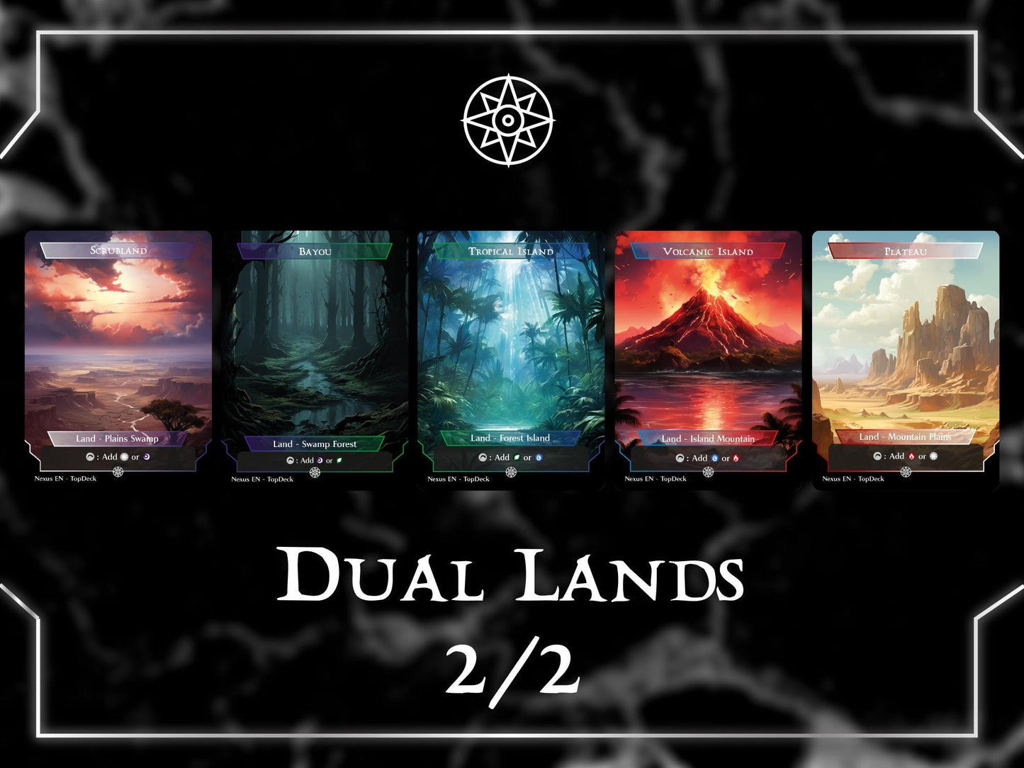 Dual Shock Fetch Lands Bundle + 6 Bonus Cards - Commander Land Pack Bundle