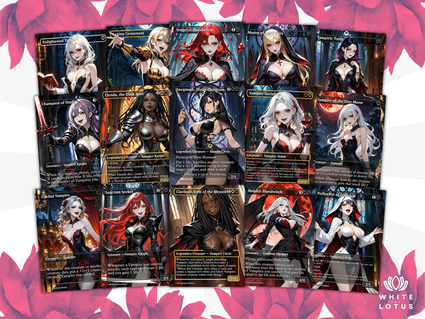 Vampire Tribal Anime Waifu Proxy Commander Deck Custom Proxy EDH High Quality Cards