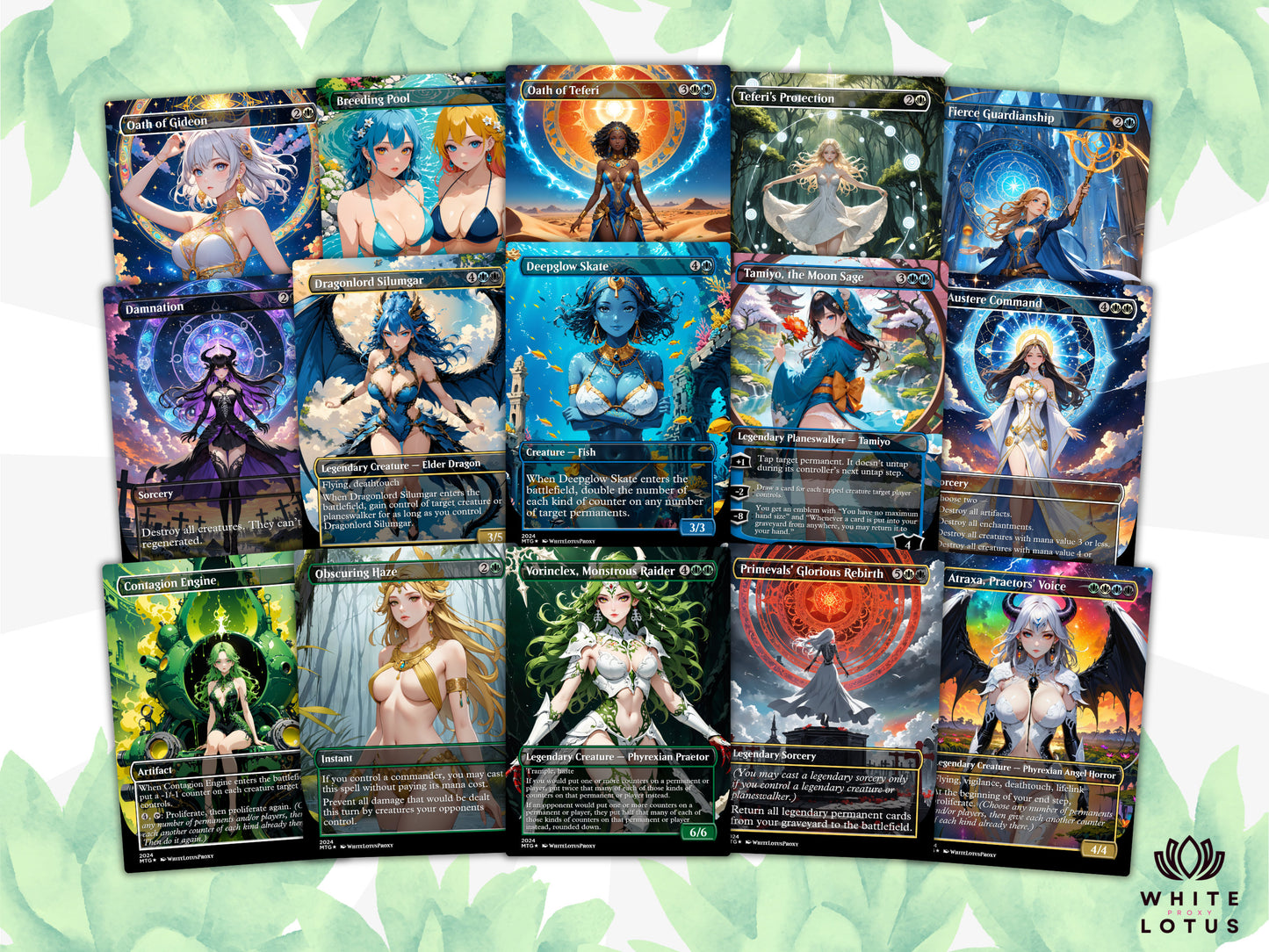 Esika God of the Tree Anime Waifu Proxy Commander Deck Custom Proxy EDH Superfriends English High Quality Cards