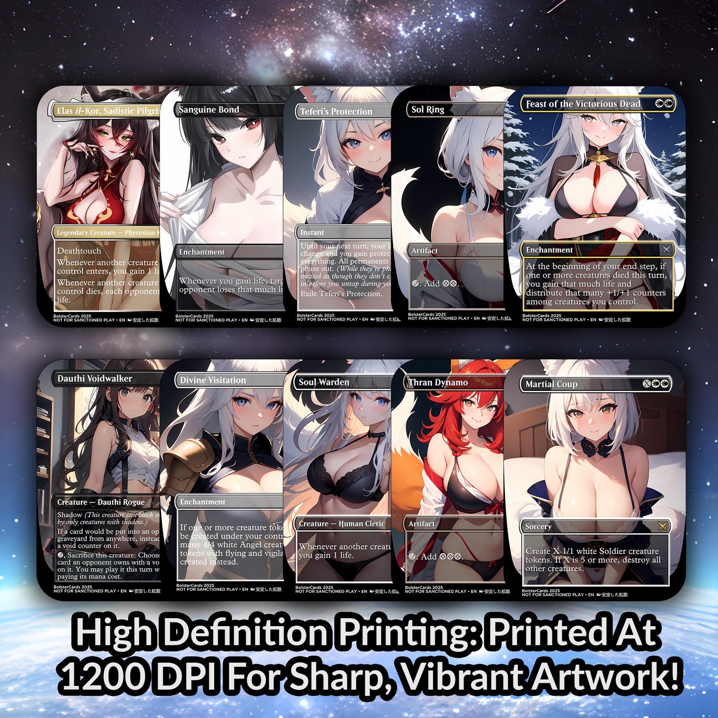 Orzhov Token Anime Style Waifu Tribal Commander Deck Special Edition Custom Proxy Deck Art For EDH High Quality Cards 108 Cards