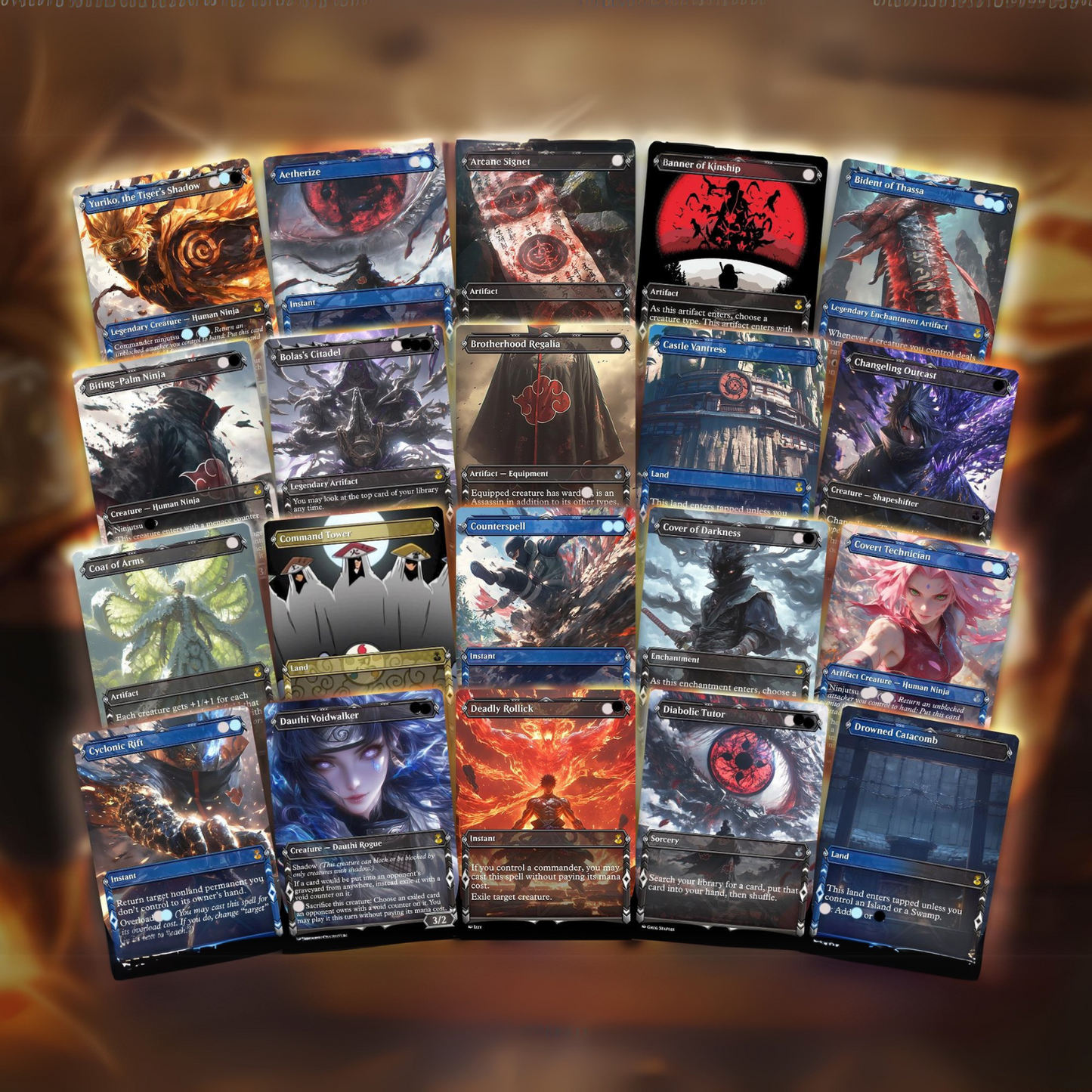 Naruto Ninja Commander Deck – Yuriko Reimagined | Fast & Sneaky Ninjutsu EDH Proxy