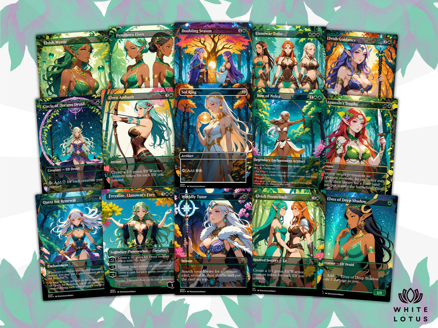 Lathril Blade of the Elves Anime Waifu Ready to Play Proxy Commander Deck Custom Proxy EDH Elf Tribal Elves High Quality Cards