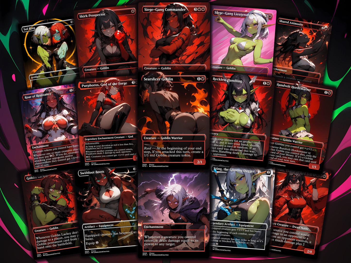 Goblin Tribal Commander Deck Krenko Mob Boss Complete EDH Deck Proxy Deck