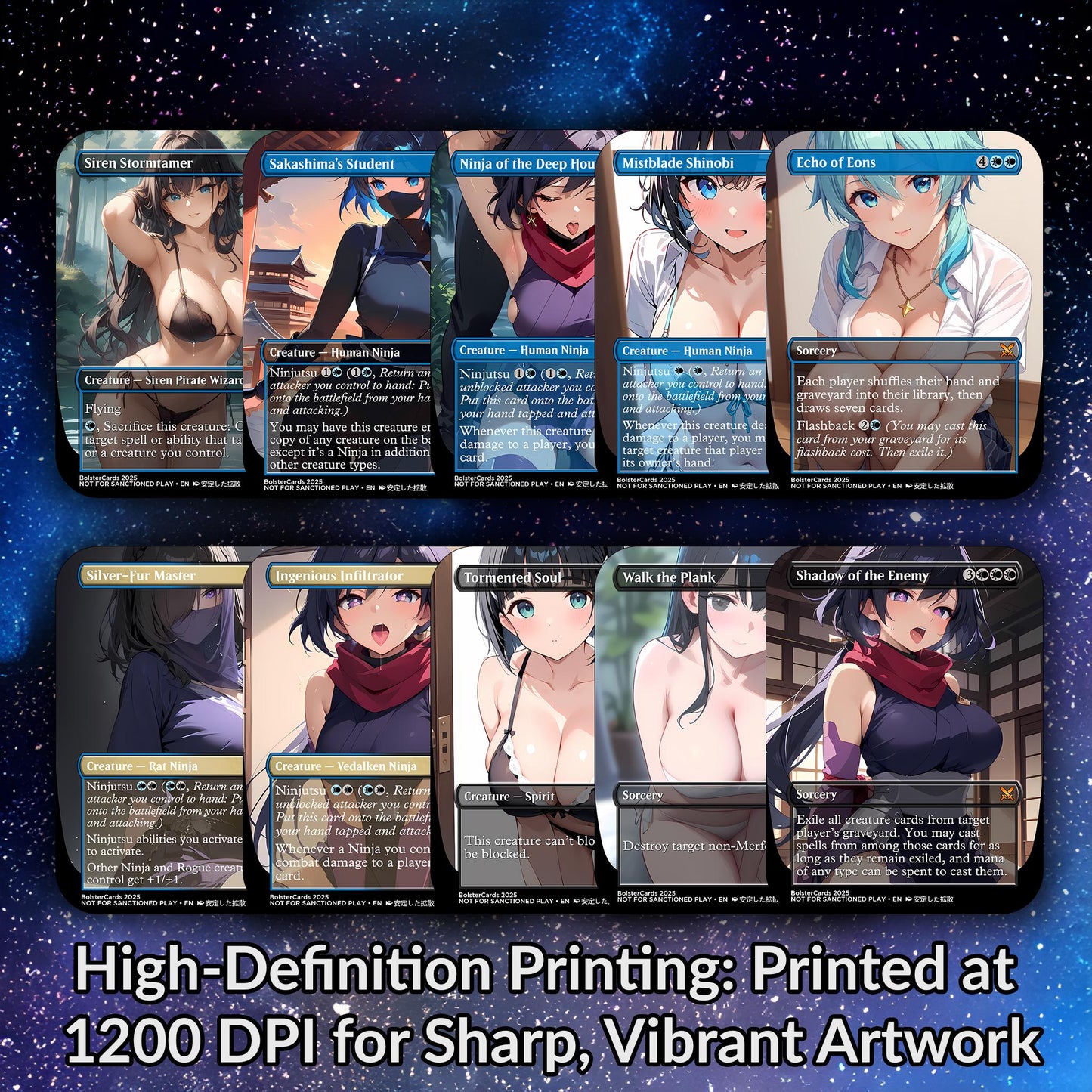 Yuriko, the Tiger's Shadow Anime Waifu Proxy Custom Card TCG Foil/NonFoil Mature Gorgeous Anime Art For EDH Commander Gift For Him/Her