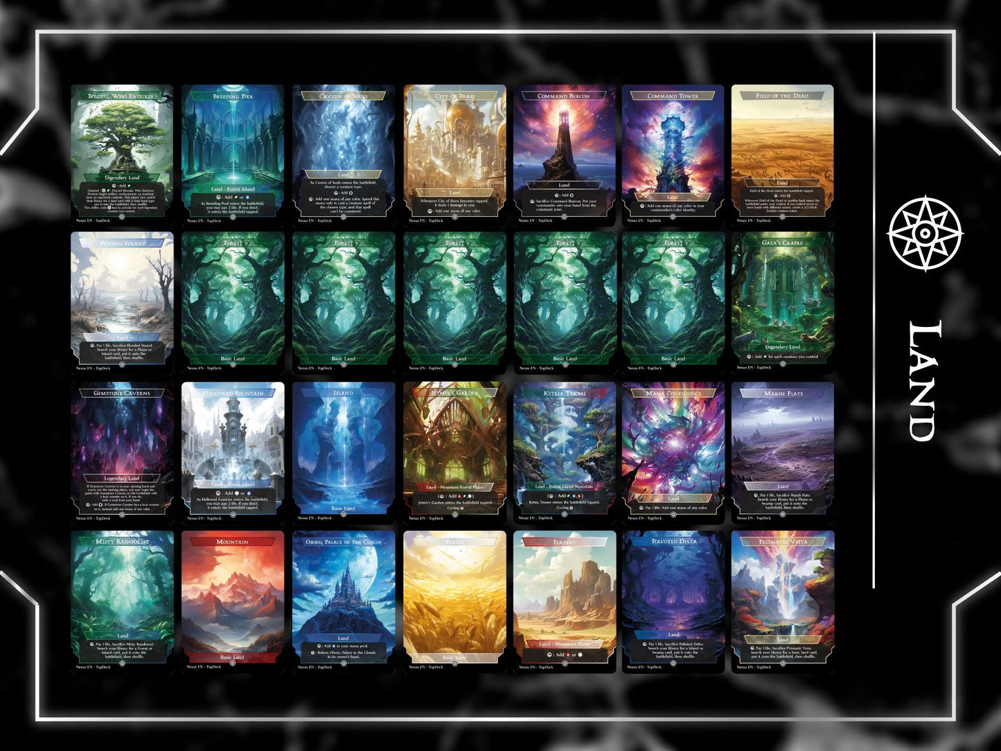 Omnath Landfall - Commander EDH Deck - With Tokens - MTG Full Proxy Deck, Altered Cards cEDH