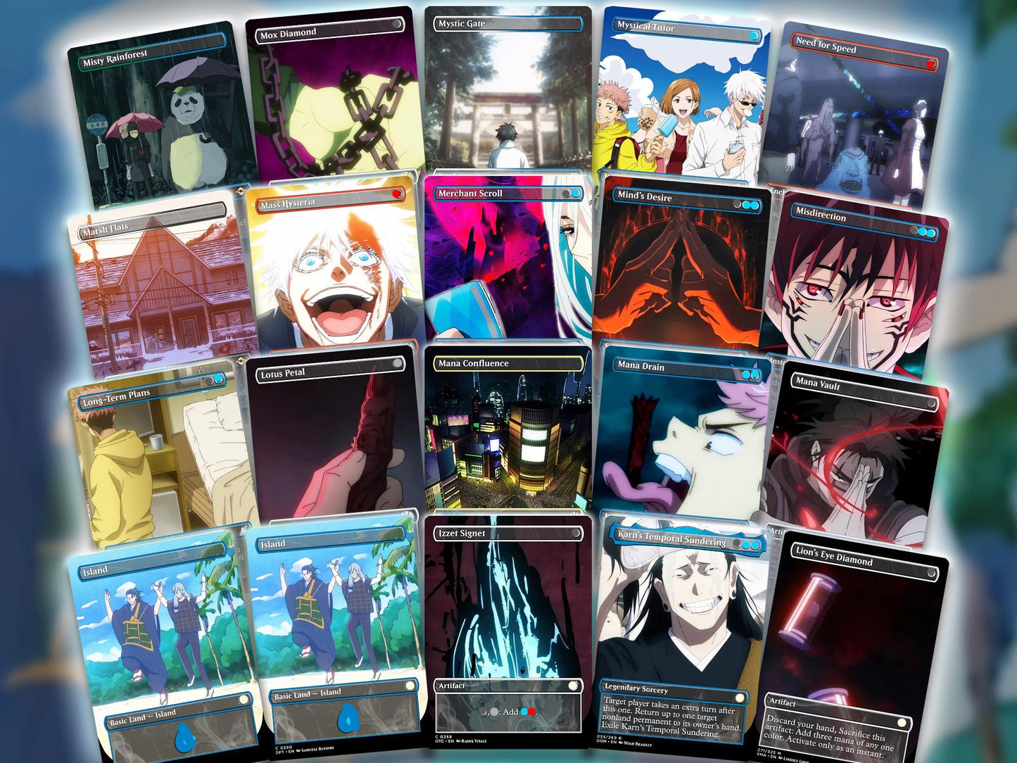Jujutsu Kaisen EDH Commander Deck – Custom Anime-Inspired MTG Proxy Deck