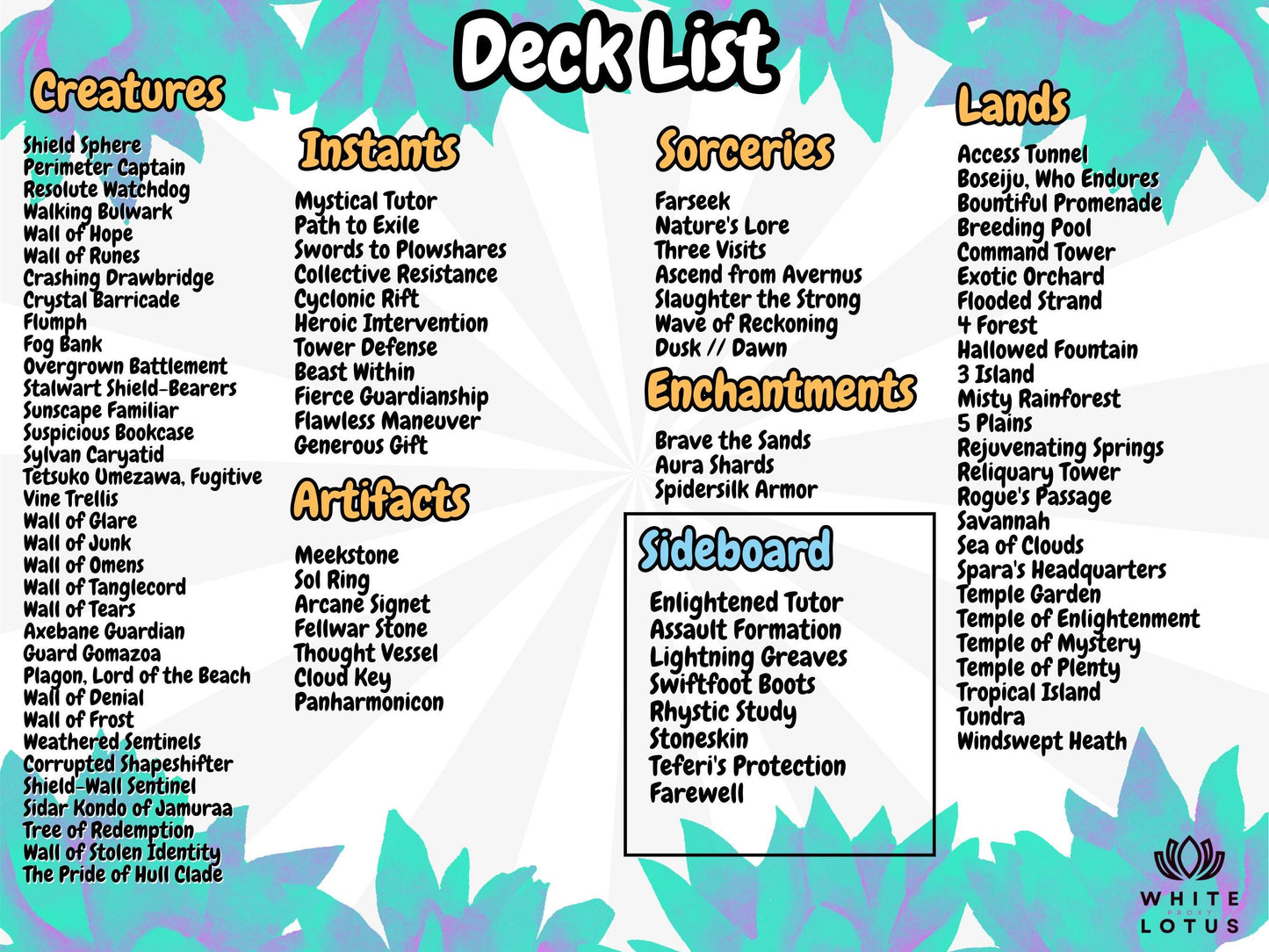 Arcades Walls/Butts Themed Defender Tribal Anime Waifu Proxy Commander Deck Custom Proxy EDH Defender English High Quality Cards
