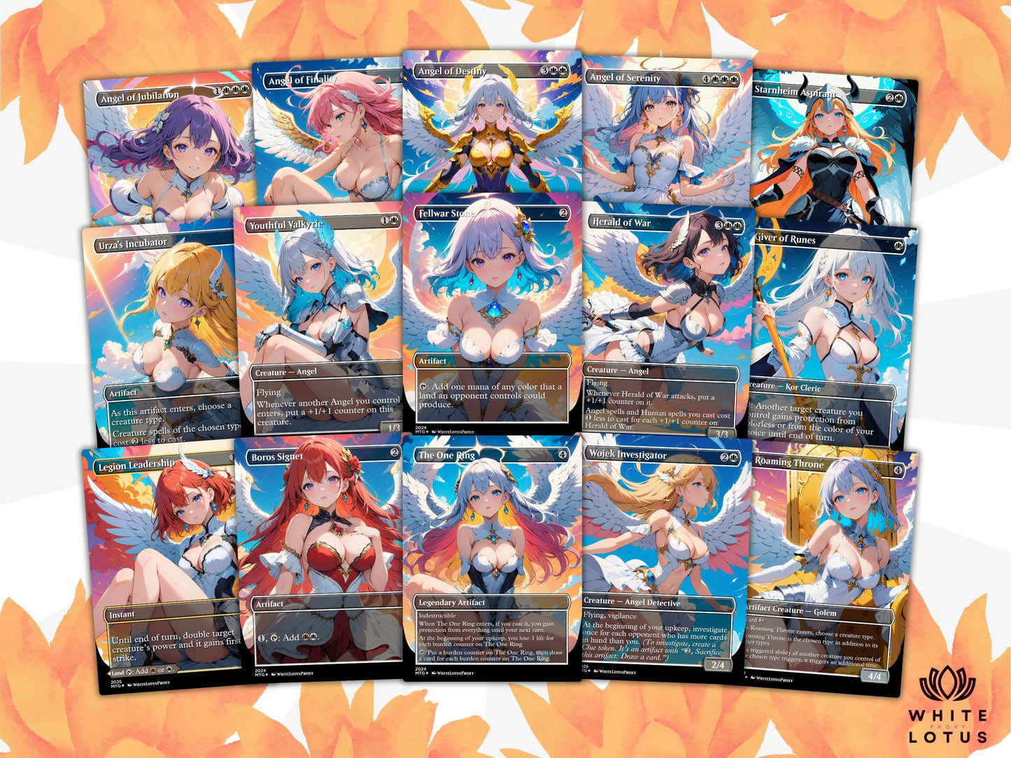 Aurelia Angels Extra Combats Anime Waifu Proxy Commander Deck Custom Proxy EDH Angel English High Quality Cards