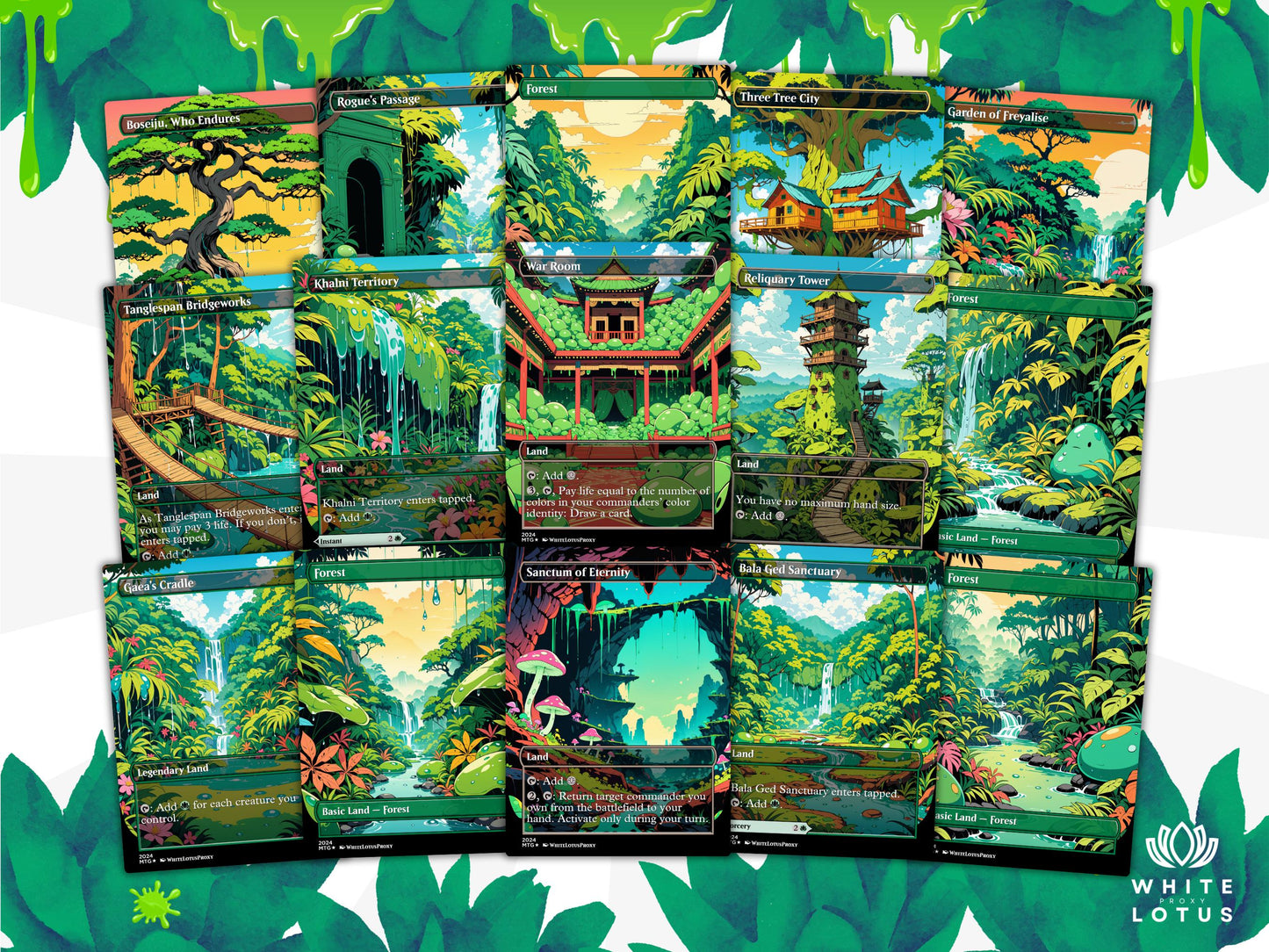 Ooze Tribal / Slime Storm Anime Style Waifu Proxy Commander Deck Special Edition Custom MTG EDH Deck English High Quality Cards