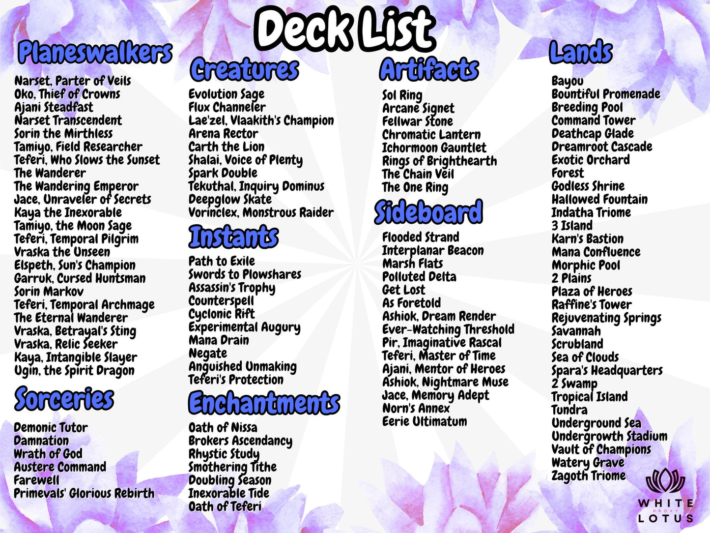 Atraxa SUPERFRIENDS Anime Waifu Proxy Commander Deck Custom Proxy EDH English High Quality Cards