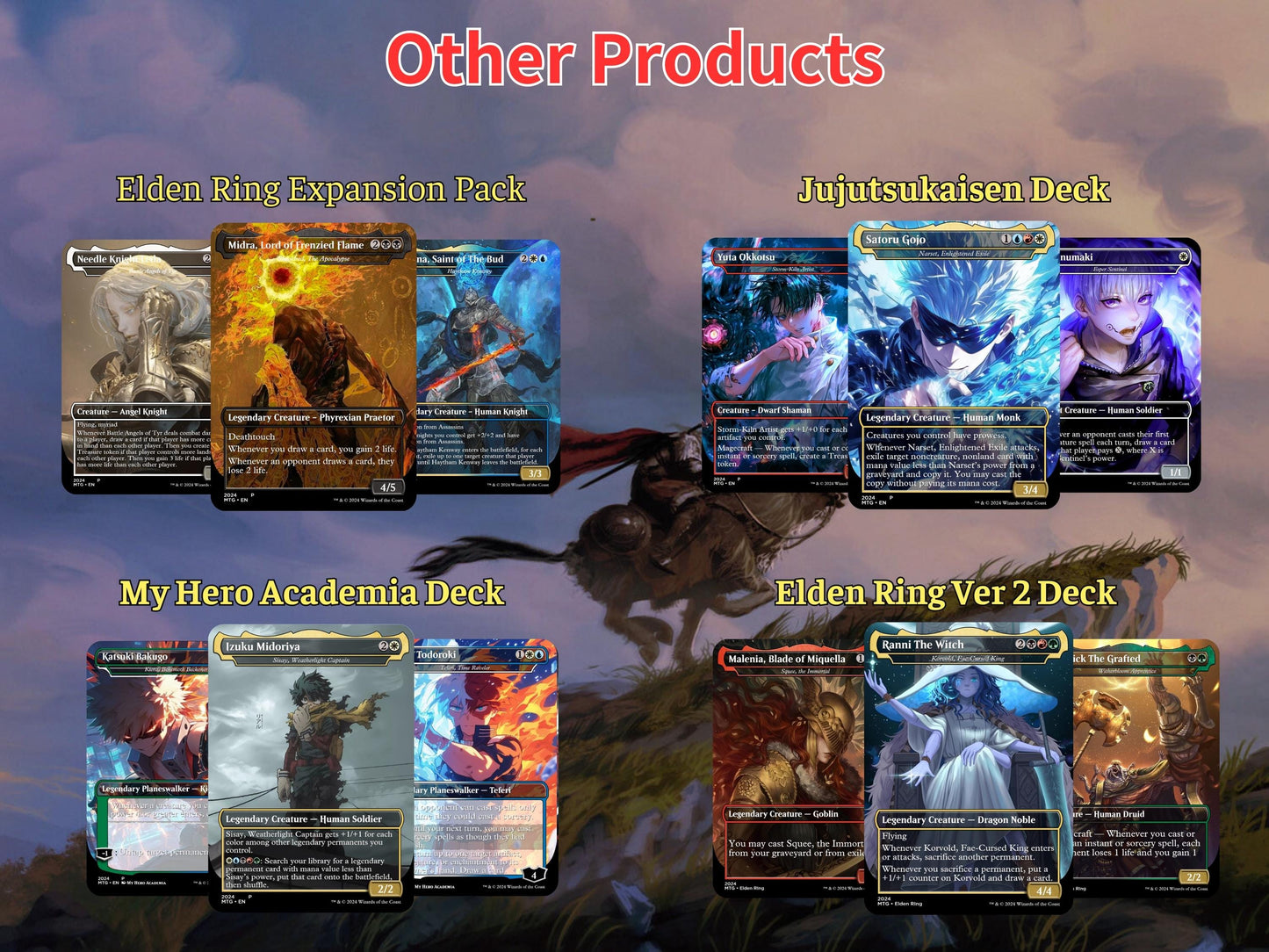 Elden Ring Commander Deck • Elden Ring Mtg Proxy Deck • Mtg Commander Deck • Custom MTG card • Sidar Jabari of Zhalfir • Mtg Proxy Commander