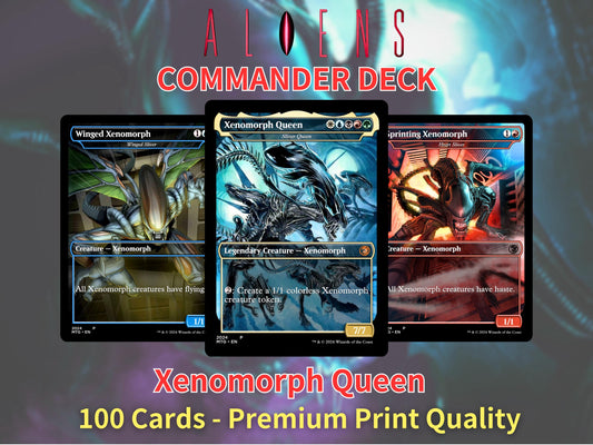 Alien Commander Deck • Alien Mtg Proxy Deck • Mtg Commander Deck • Custom MTG card • Magic The Gathering • Mtg Proxy Commander