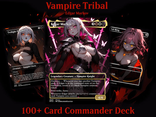 Vampire Tribal Commander Deck Edgar Markov Complete EDH Deck Proxy Deck