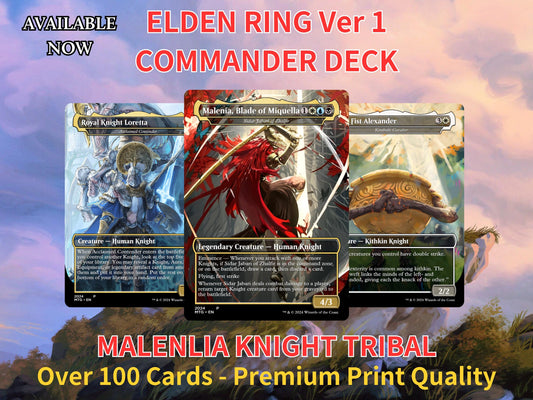 Elden Ring Commander Deck • Elden Ring Mtg Proxy Deck • Mtg Commander Deck • Custom MTG card • Sidar Jabari of Zhalfir • Mtg Proxy Commander